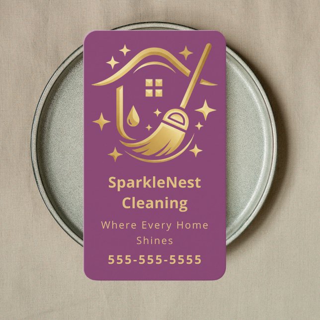 Modern Cleaning Company Branding House Cleaning Visitkort (Skapare uppladdad)