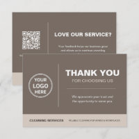 Modern Cleaning Services Logotyp QR-kod Beige