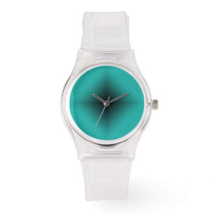 Modern Clear med Black and Turquise Dial Armbandsur