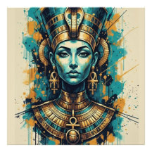 Modern Cleopatra – Abstrakt konst med flytande fär