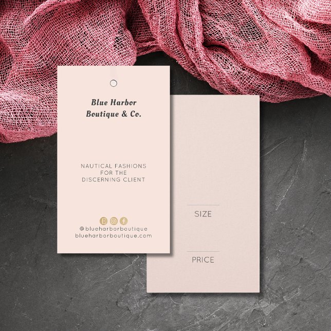 Modern Clothing Boutique  Rosa Pris märkre Visitkort (Skapare uppladdad)