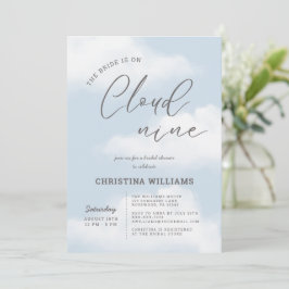 Modern Cloud Nine Blue-Möhippa Inbjudningar