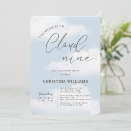 Modern Cloud Nine Blue-Möhippa Inbjudningar