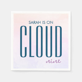 Modern Cloud Nine Pastell Regnbåge Bröllopsdusch Pappersservett