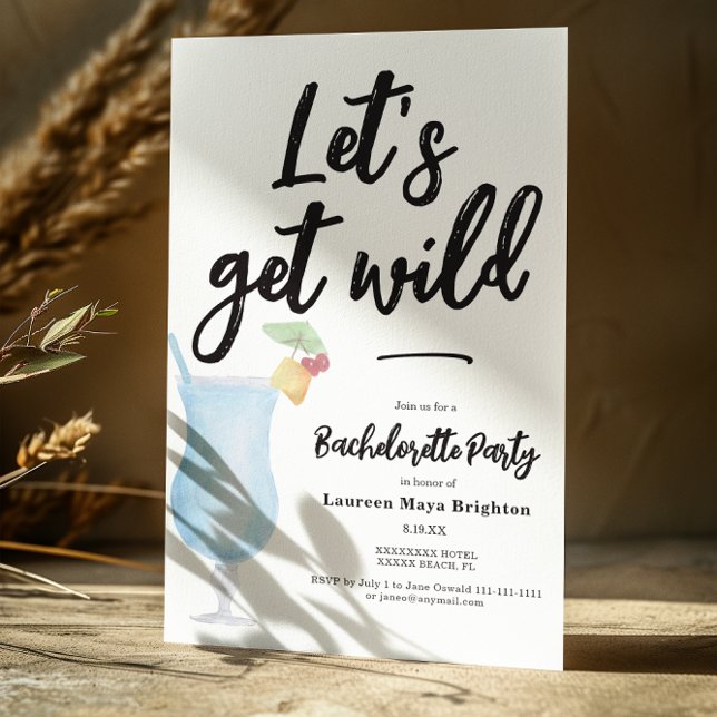 Modern Cocktail Glass Bachelorette Party Inbjudningar (Skapare uppladdad)