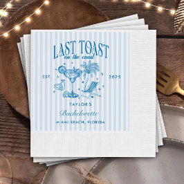 Modern Cocktail Party Blue Pappersservett