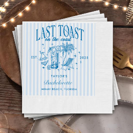 Modern Cocktail Party Blue Pappersservett