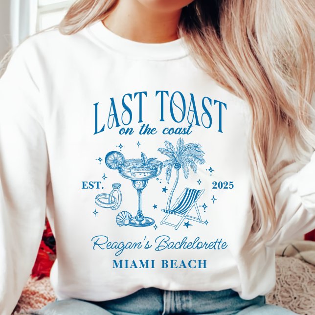 Modern Cocktail Party Blue T Shirt (Skapare uppladdad)
