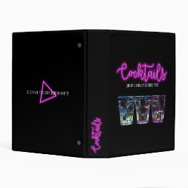 Modern Cocktail Recipe Organizer Lila Neon