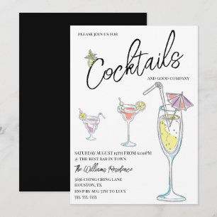 Modern Cocktailfest Inbjudningar
