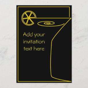 Modern cocktailpartydesign inbjudningar