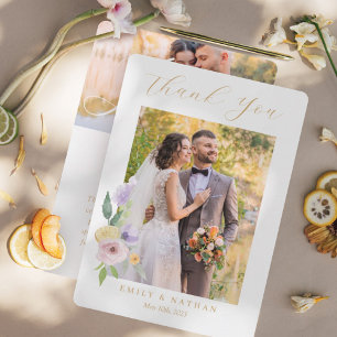Modern Cocktails Citrus Watercolor Blommigt Paradi Tack Kort