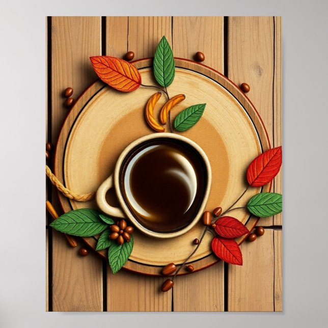 Modern Coffee Illustration Poster (Framsidan)