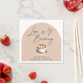 Modern Coffee Love brygger Bröllopsdusch för hjärt Pappersservett