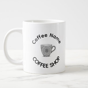 Modern Coffee Shop Café tea Pub Anpassningsbar Bar Jumbo Mugg