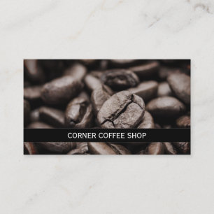 Modern coffee shop för personligkaffebönor visitkort