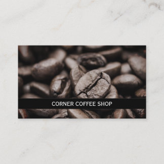 Modern coffee shop för personligkaffebönor visitkort