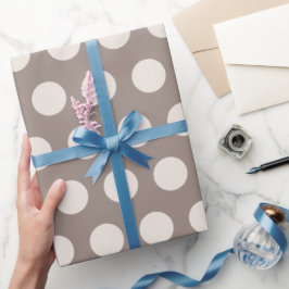 Modern Cognac och Crème Polka Prickar Jul Presentpapper