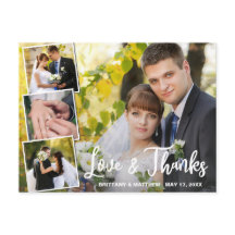 Modern Collage 4 Photo Bröllop Tack