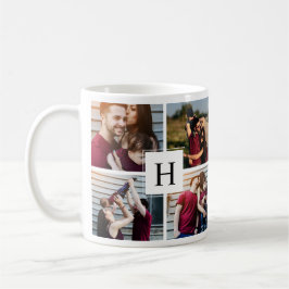 Modern Collage 5-Photo Kaffemugg