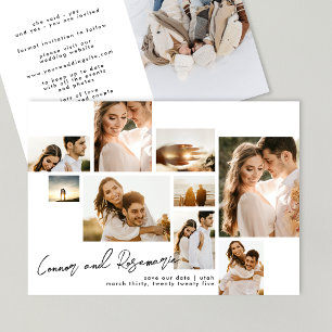 Modern Collage Anpassade Multi 10 Photo Spara Datumet