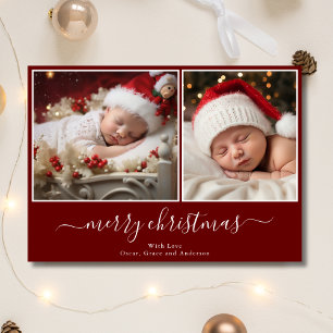 Modern Collage Baby God jul Photo Julkort