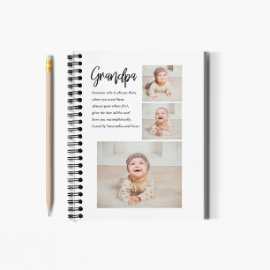 Modern Collage Best Grandpa All Beauty Gift Anteckningsbok