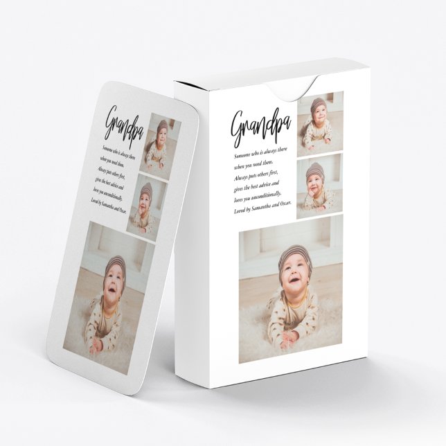 Modern Collage Best Grandpa All Beauty Gift Casinokort (Skapare uppladdad)
