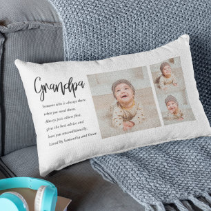 Modern Collage Best Grandpa All Beauty Gift Lumbarkudde