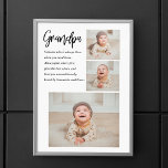 Modern Collage Best Grandpa All Beauty Gift Poster<br><div class="desc">En modern "Best Grandpa Your"-gåva är ett kreativ och en personlig för att visa din uppskattning och kärlek för din farfar. Den här typen av gåva innebär vanligtvis att du använder digital teknik för att kompilera en samling foton och bilder som visar speciella ögonblick och minnen som du har delat...</div>