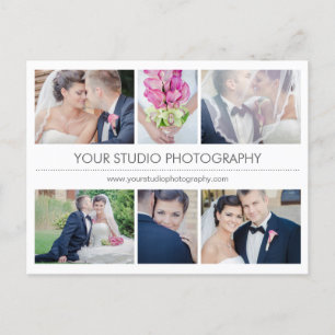 Modern Collage Business Marknadsföring Postcards Vykort