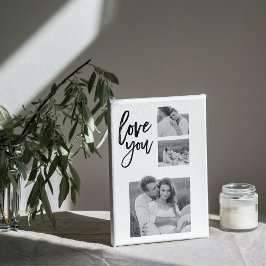 Modern Collage Copple Photo & Kärlek You Beauty Gi Canvastryck