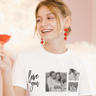 Modern Collage Copple Photo & Kärlek You Beauty Gi T Shirt