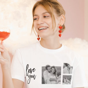 Modern Collage Copple Photo & Kärlek You Beauty Gi T Shirt