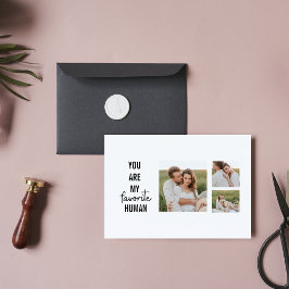 Modern Collage Couple Photo & Romantic Kärlek Quot Helg Vykort