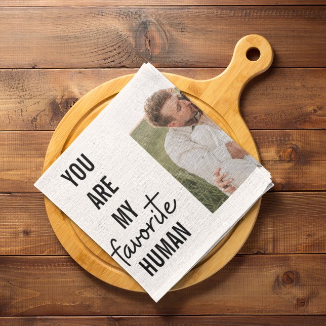 Modern Collage Couple Photo & Romantic Kärlek Quot Kökshandduk (Skapare uppladdad)