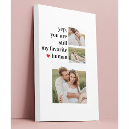 Modern Collage Couple Photo Romantic Quote Canvastryck