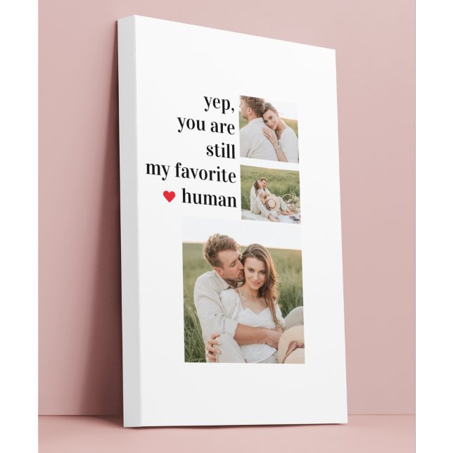 Modern Collage Couple Photo Romantic Quote Canvastryck (Skapare uppladdad)