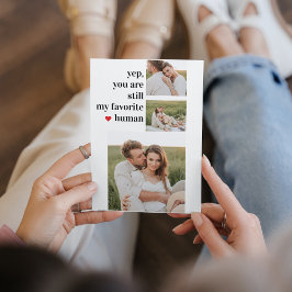 Modern Collage Couple Photo Romantic Quote Julkort