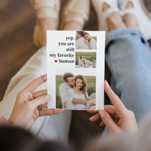 Modern Collage Couple Photo Romantic Quote Julkort