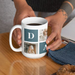 Modern Collage Far Photo & Grönt Pappa Gifts Kaffemugg<br><div class="desc">Ett modernt foto av far är en personlig som kombinerar foton av far eller far figur från många på ett kreativ- och snyggt-sätt. Det innebär att markera flera meningsfulla bilder och ordna dem i ett kollageformat, ofta med överlappande eller rutnätsliknande utformningar. Fotografierna kan ha olika stunder eller minnen, t.ex. familjesemester,...</div>