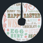 Modern collage för ord för vintagepåsktypografi julgransmatta fusklinne<br><div class="desc">Modern collage för ord för vintagepåsktypografi</div>