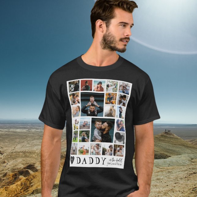 Modern collage med världens bästa pappa  t shirt (Skapare uppladdad)