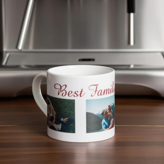 Modern Collage Photo & Best Family Ever Best Gift  Espressomugg (Modern Collage Photo & Best Family Ever Best Gift Espresso Cup)