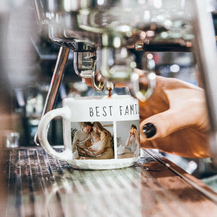 Modern Collage Photo & Best Family - någonsin bäst Espressomugg