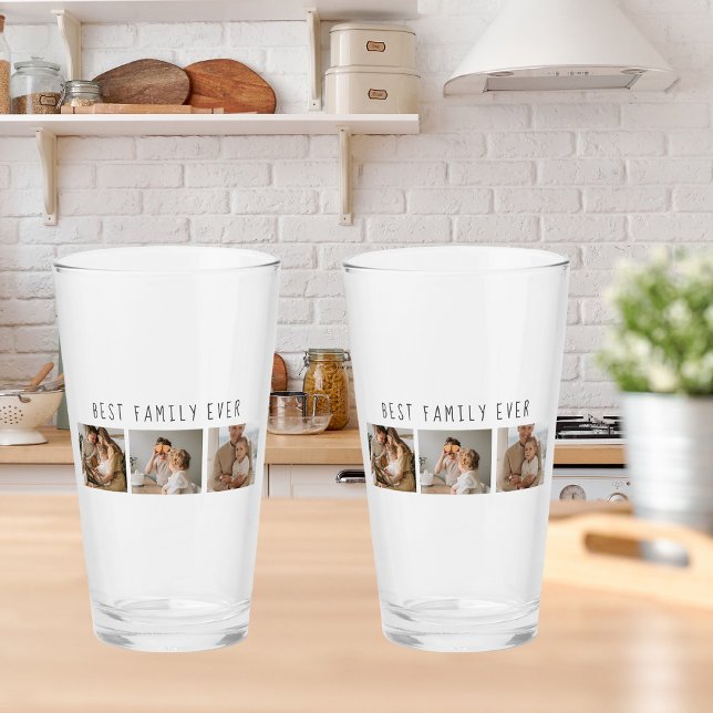Modern Collage Photo & Best Family - någonsin bäst Glaskopp (Skapare uppladdad)