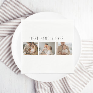 Modern Collage Photo & Best Family - någonsin bäst Pappersservett