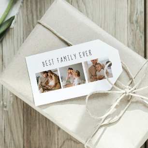 Modern Collage Photo & Best Family - någonsin bäst Presentetikett