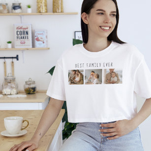 Modern Collage Photo & Best Family - någonsin bäst T Shirt