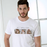 Modern Collage Photo & Best Family - någonsin bäst T Shirt<br><div class="desc">Vi presenterar Modern Collage Photo & Best Family All Text Gift, ett unikt och personlig sätt att fira kärlek och din familjs glädje. Den här speciella presenten kombinerar skönheten hos en anpassningsbar fotosamling med ett hjärtligt budskap för att skapa en minnesvärd keepé som kommer att uppskattas i flera år för...</div>